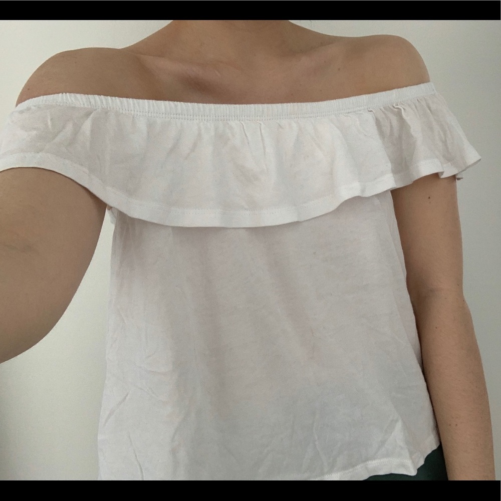 Urban Planet White Flowy Off the Shoulder Top